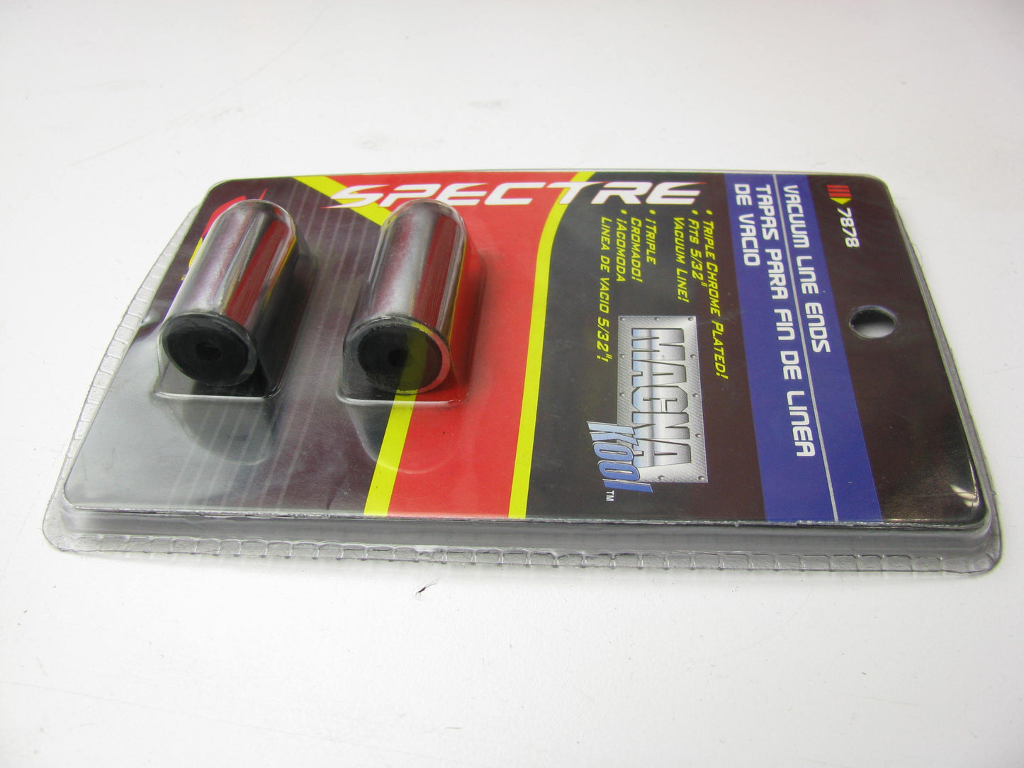 Spectre 7878 5/32'' Triple Chrome Plated Vacuum Line Magna Kool Hose Ends (2 Pcs)