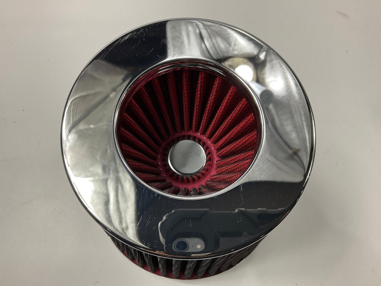 Spectre 8132L High Performance Round Tapered Air Filter - 4'' Flange, 6'' Base