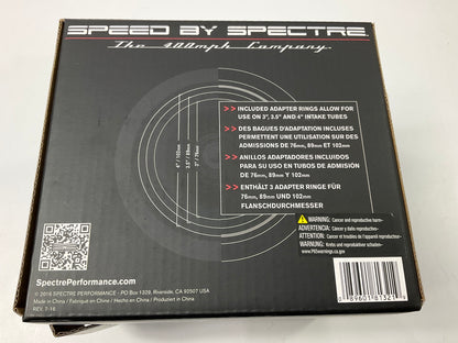 Spectre 8132L High Performance Round Tapered Air Filter - 4'' Flange, 6'' Base