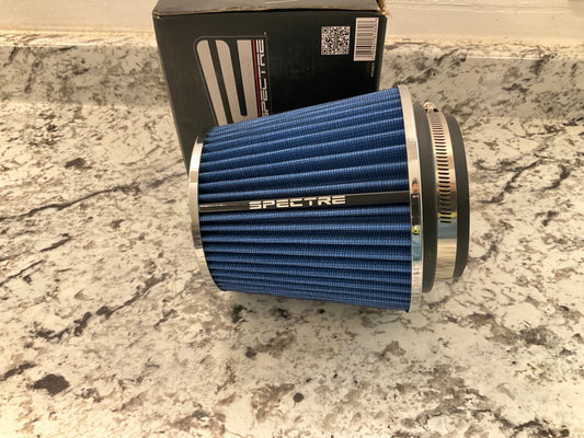 Spectre 8136 Performance Chrome Clamp-On Air Filter 3''/3.5''/4'' Tube, 6.75'' Tall