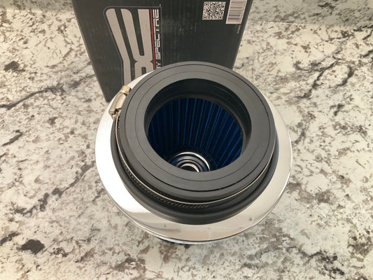 Spectre 8136 Performance Chrome Clamp-On Air Filter 3''/3.5''/4'' Tube, 6.75'' Tall