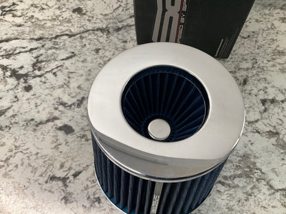 Spectre 8136 Performance Chrome Clamp-On Air Filter 3''/3.5''/4'' Tube, 6.75'' Tall