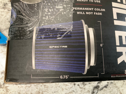 Spectre 8136 Performance Chrome Clamp-On Air Filter 3''/3.5''/4'' Tube, 6.75'' Tall