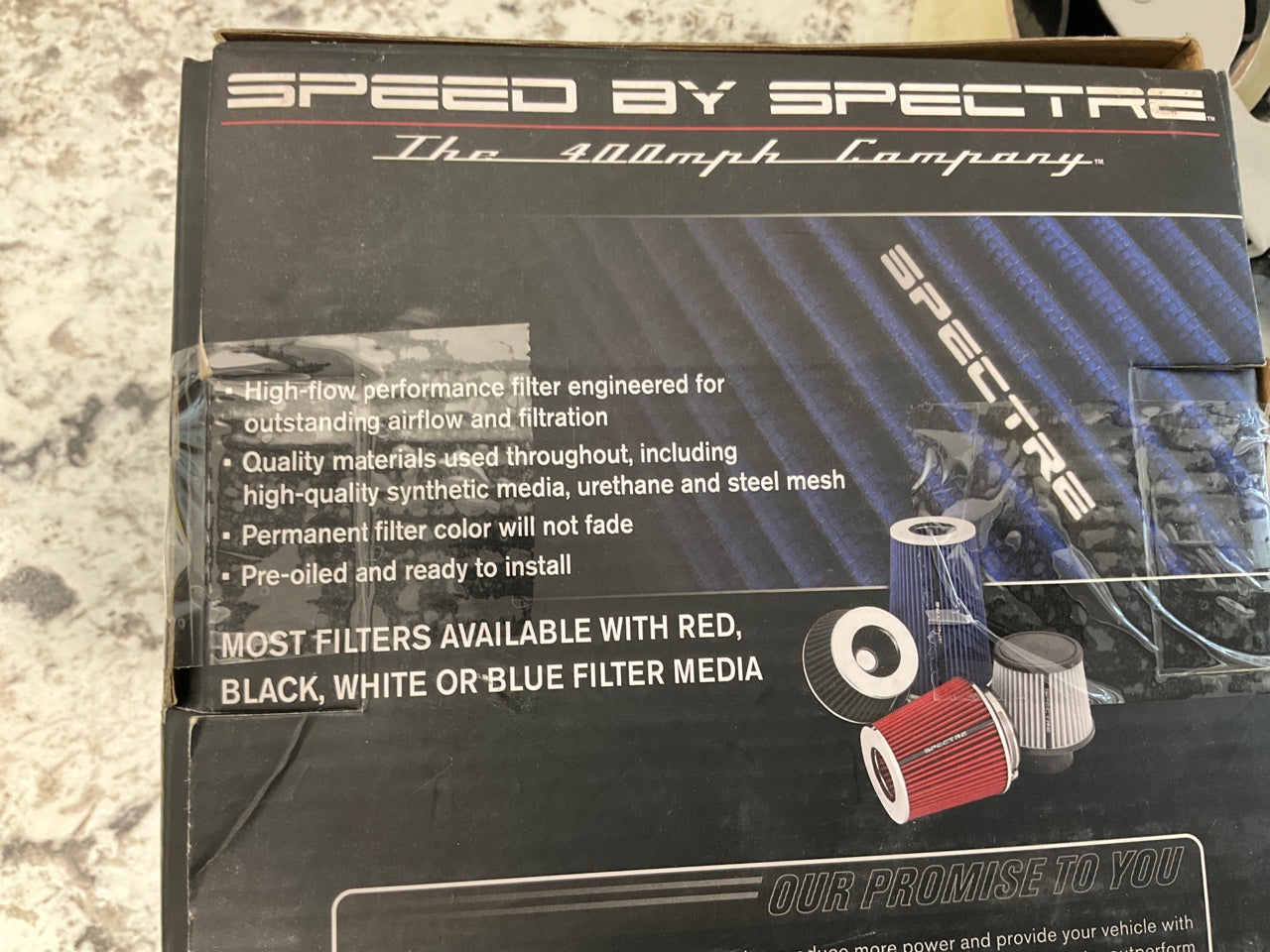 Spectre 8136 Performance Chrome Clamp-On Air Filter 3''/3.5''/4'' Tube, 6.75'' Tall