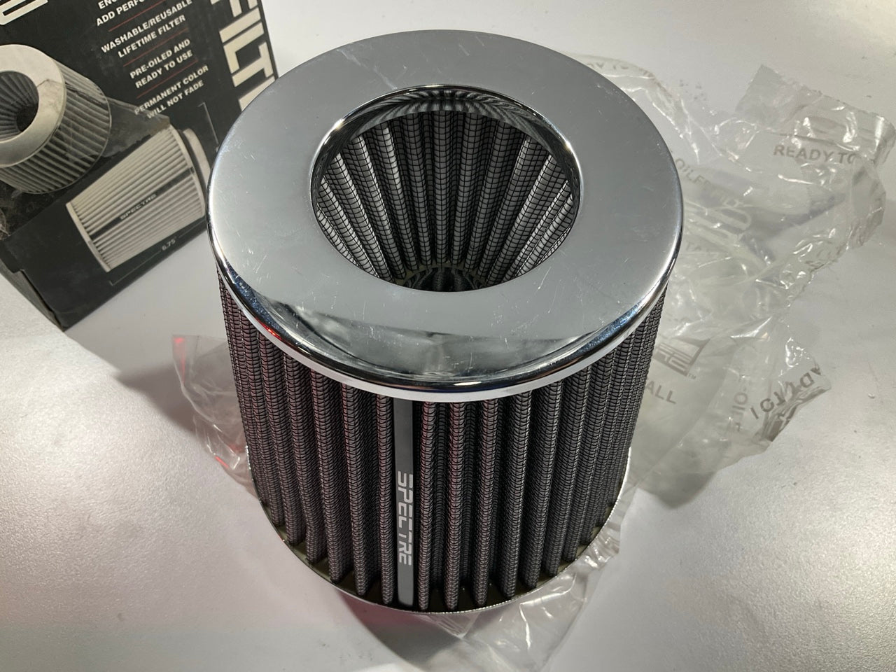 Spectre 8138 Cold Air Intake Air Filter - 3'', 3.5'' Or 4'' Inlet, 6.75'' Tall