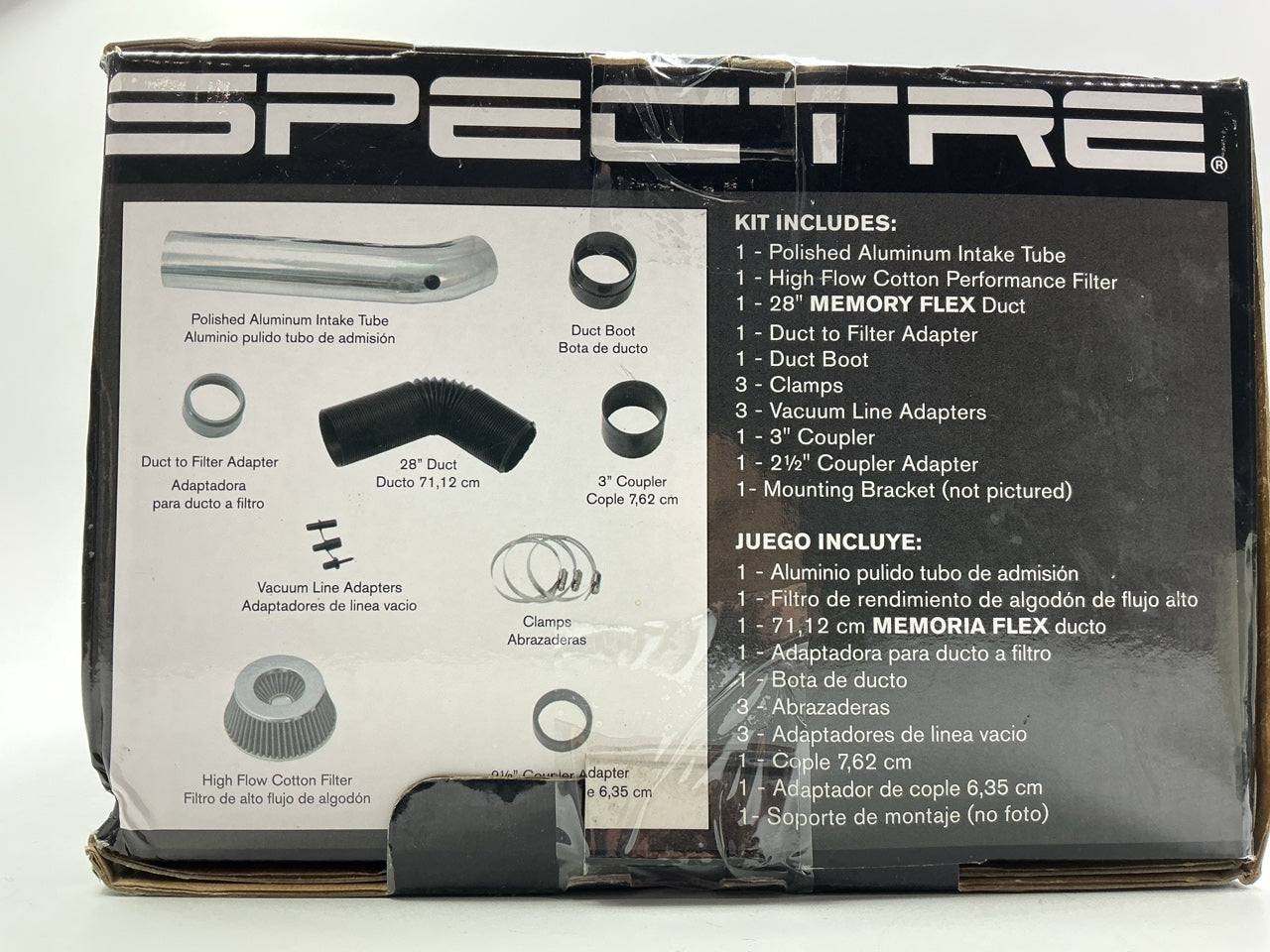 Missing All Hardware, Spectre 8220 UNIVERSAL 3'' Cold Air Intake System W/ Filter