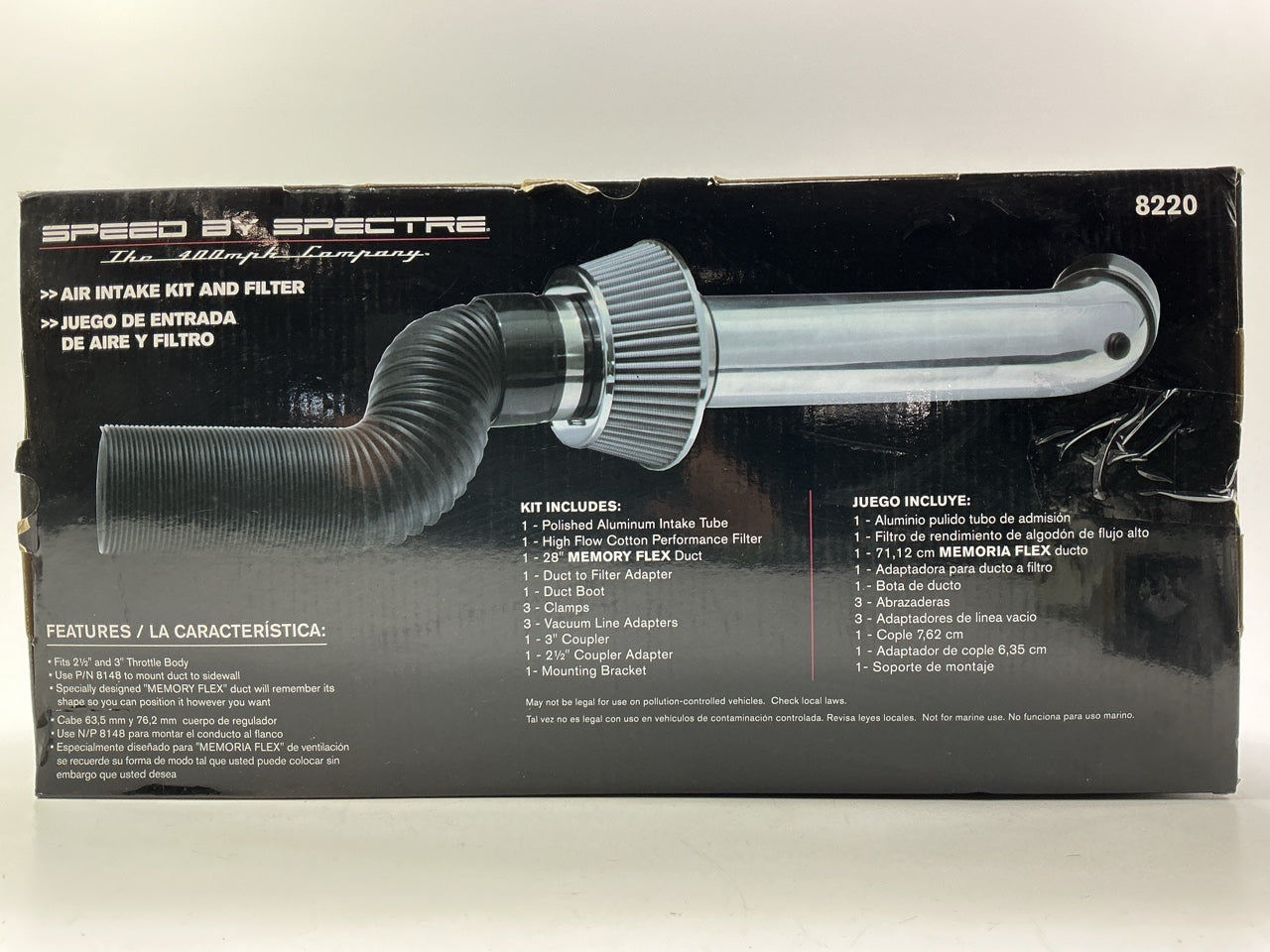 Missing All Hardware, Spectre 8220 UNIVERSAL 3'' Cold Air Intake System W/ Filter