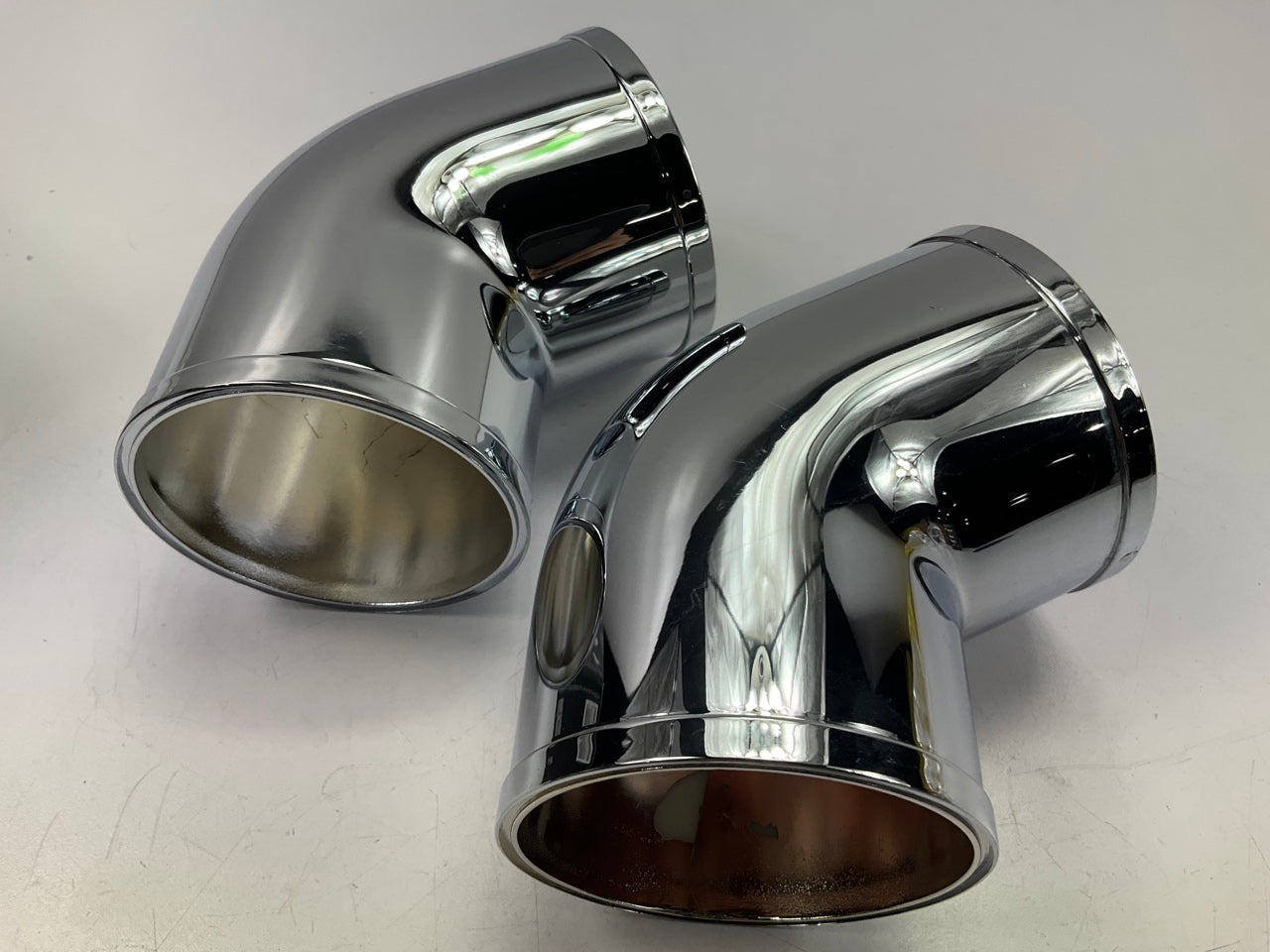 (2) Spectre 86681 Dual Cold Air Intake System 60 Degree Bend Air Tube 3'' Elbows