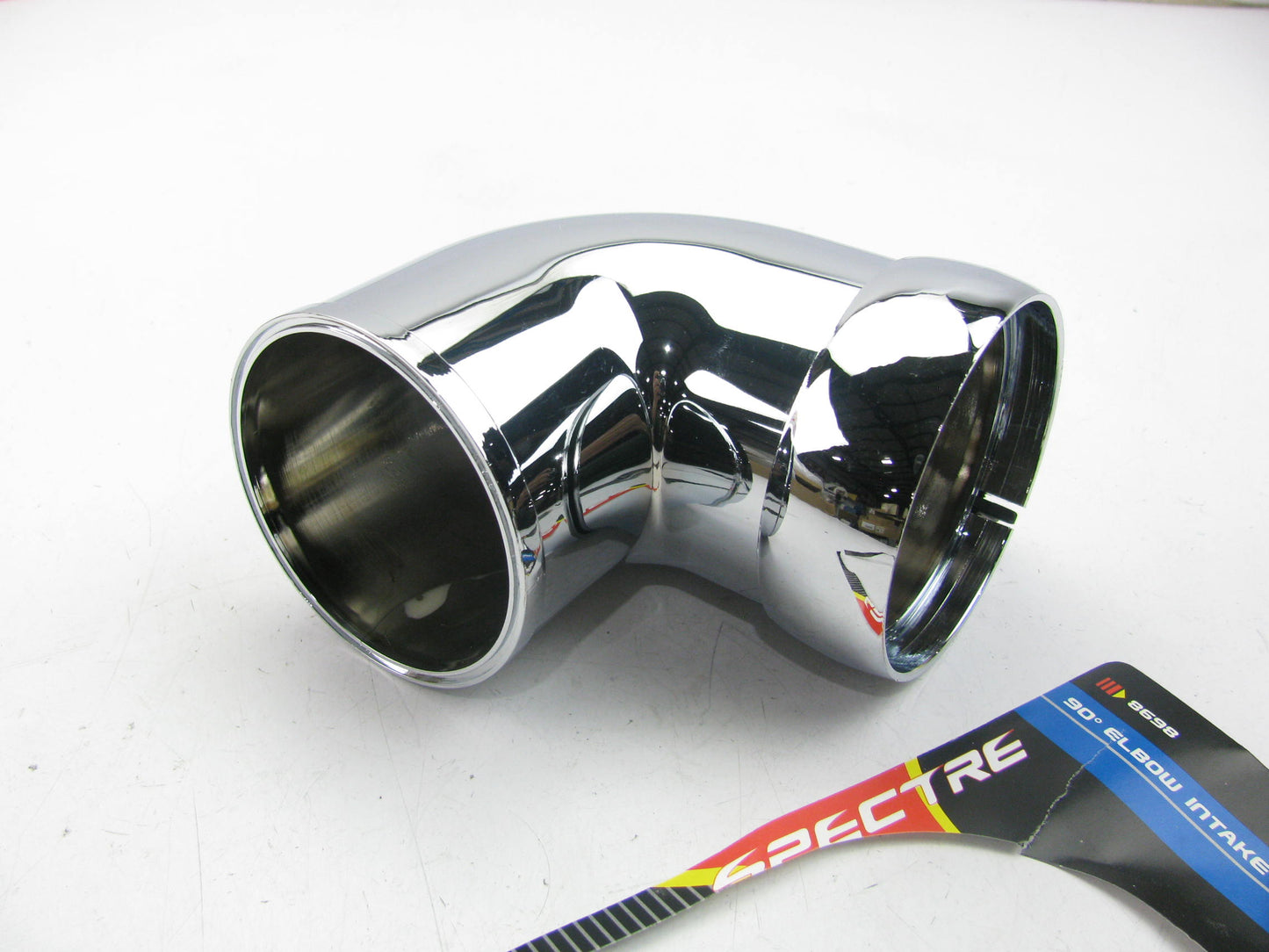 Spectre 8698 Cold Air Intake System Adapter, 90 Degree Elbow Bend,  3''x6'' Chrome