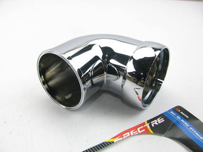 Spectre 8698 Cold Air Intake System Adapter, 90 Degree Elbow Bend,  3''x6'' Chrome