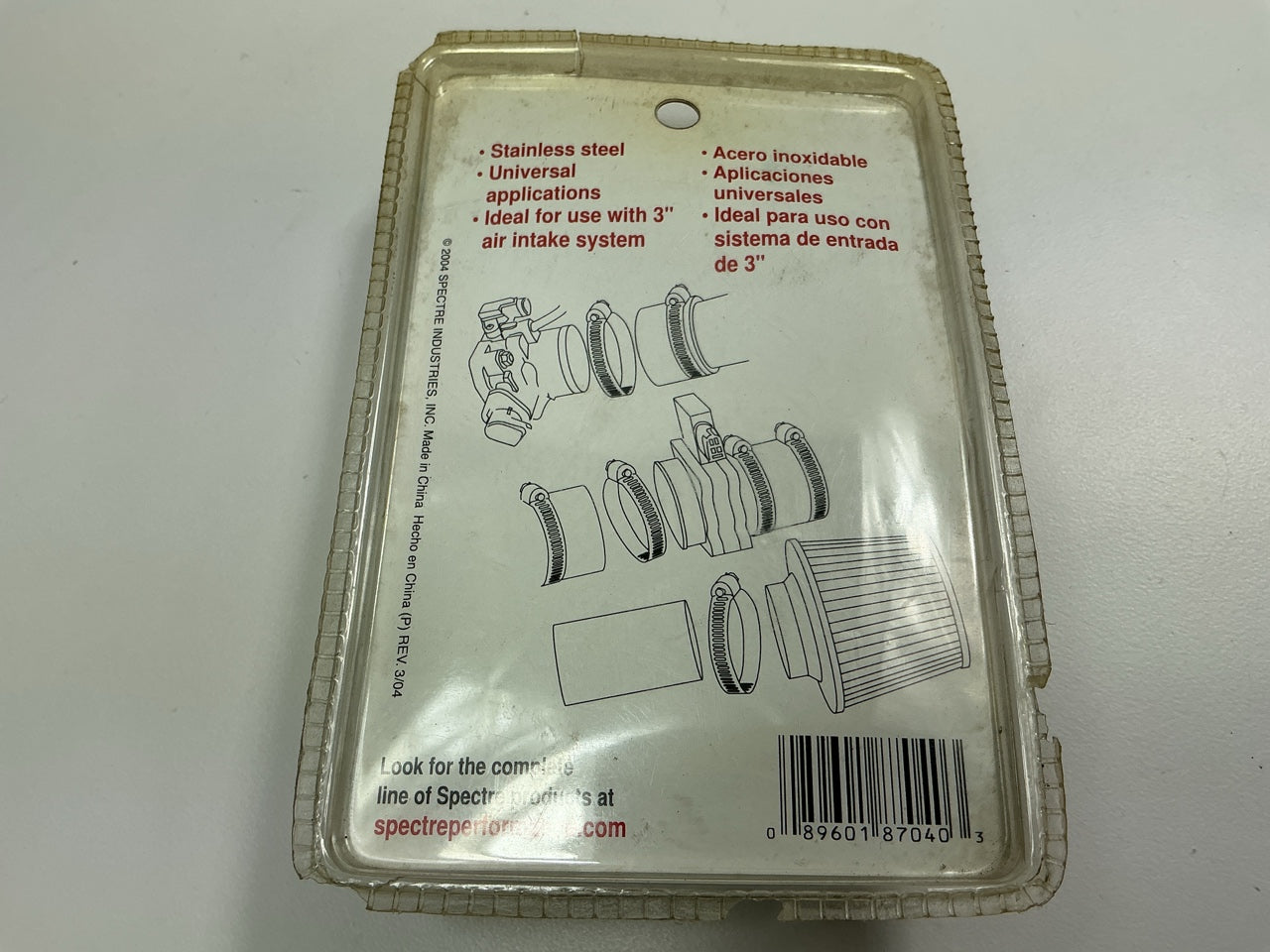 Spectre 8704 Worm Gear Hose Clamp 3'' Stainless, 2 / Pack