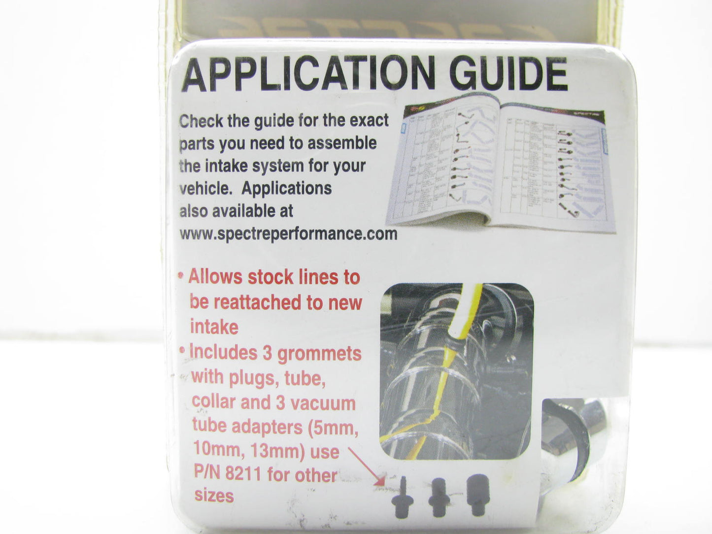 Spectre 8707 Air Intake Vacuum / Sensor Tube 3'' OD 2.875'' Tall
