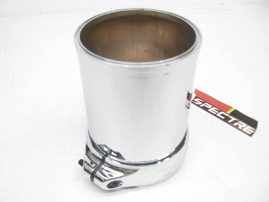 Spectre 8708 4'' Straight Chrome Air Intake Tube W/ Collar Clamp 3'' Diameter