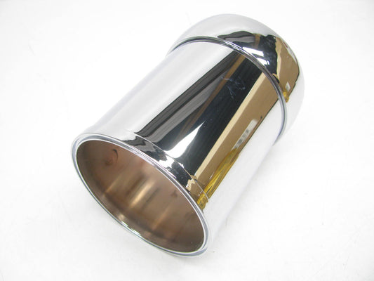 Spectre 8708 4'' Straight Chrome Air Intake Tube W/ Collar Clamp 3'' Diameter