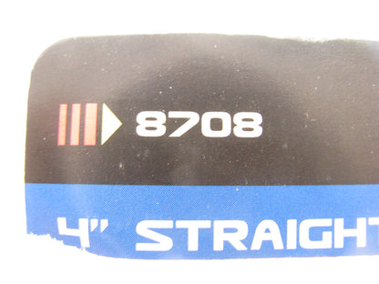 Spectre 8708 4'' Straight Chrome Air Intake Tube W/ Collar Clamp 3'' Diameter