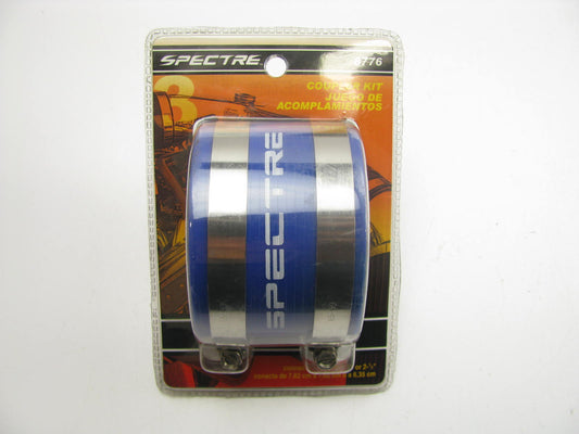 Spectre 8776 Air Intake Tube Coupler Kit 3'' To 3'' Or 2 1/2'' W/ Clamps BLUE