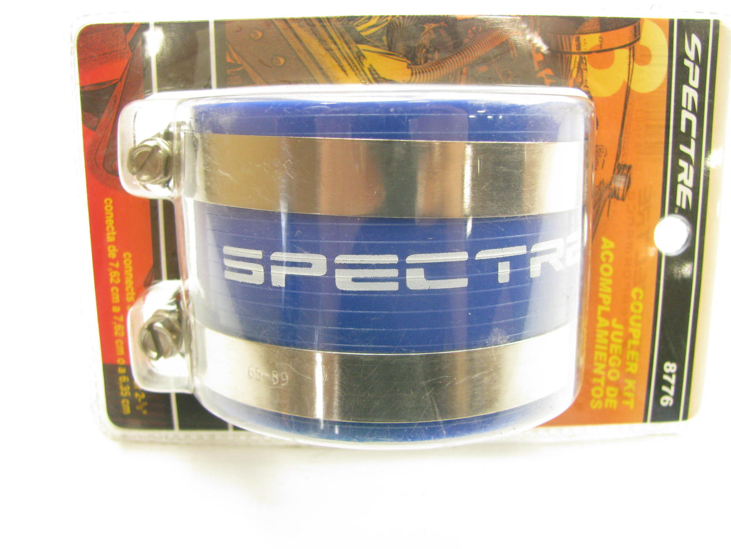 Spectre 8776 Air Intake Tube Coupler Kit 3'' To 3'' Or 2 1/2'' W/ Clamps BLUE
