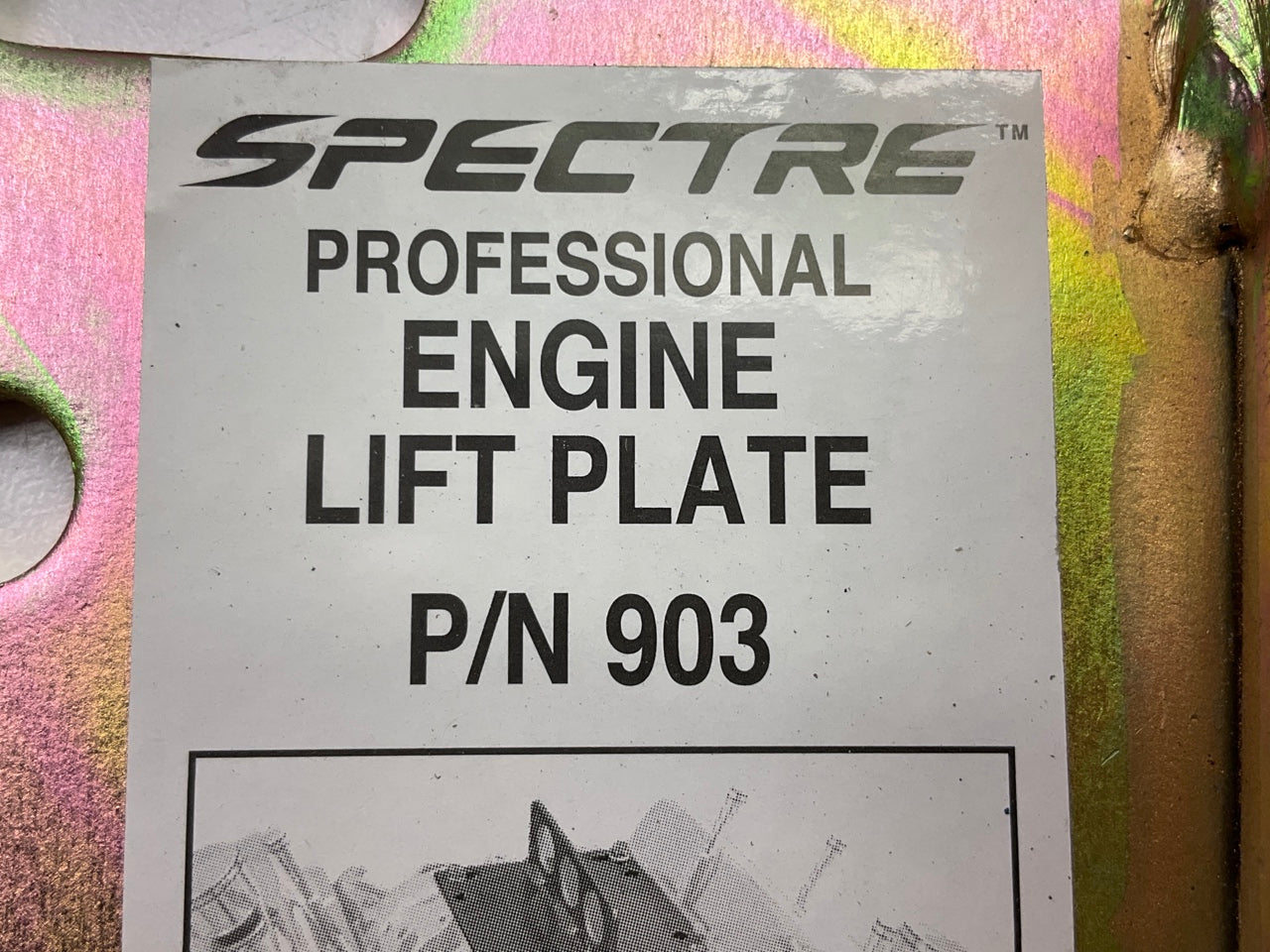 Spectre 903 Carburetor Engine Lifting Lift Plate 2-BBL / 4-BBL Manifold 1000 Lbs