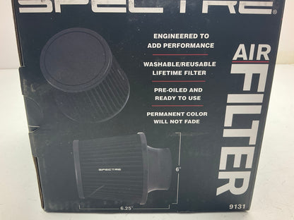Spectre 9131 High-Flow Cold Air Intake Cone Air Filter 3'' Inlet, Washable