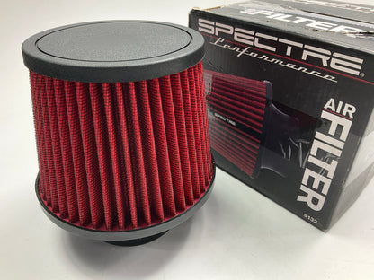Spectre 9138 Performance RED 3'' Universal Clamp-On Washable Air Filter, 6'' Tall