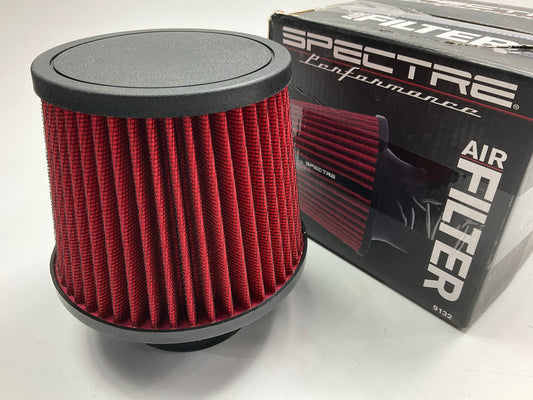 Spectre 9138 Performance RED 3'' Universal Clamp-On Washable Air Filter, 6'' Tall