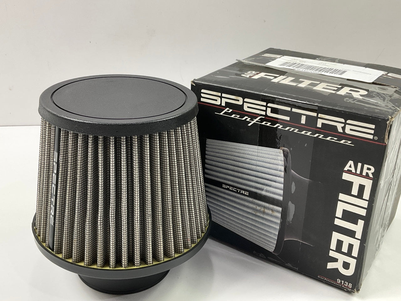 Spectre 9138 High-Flow Cold Air Intake Cone Air Filter 3'' Inlet, 6'' H., Washable