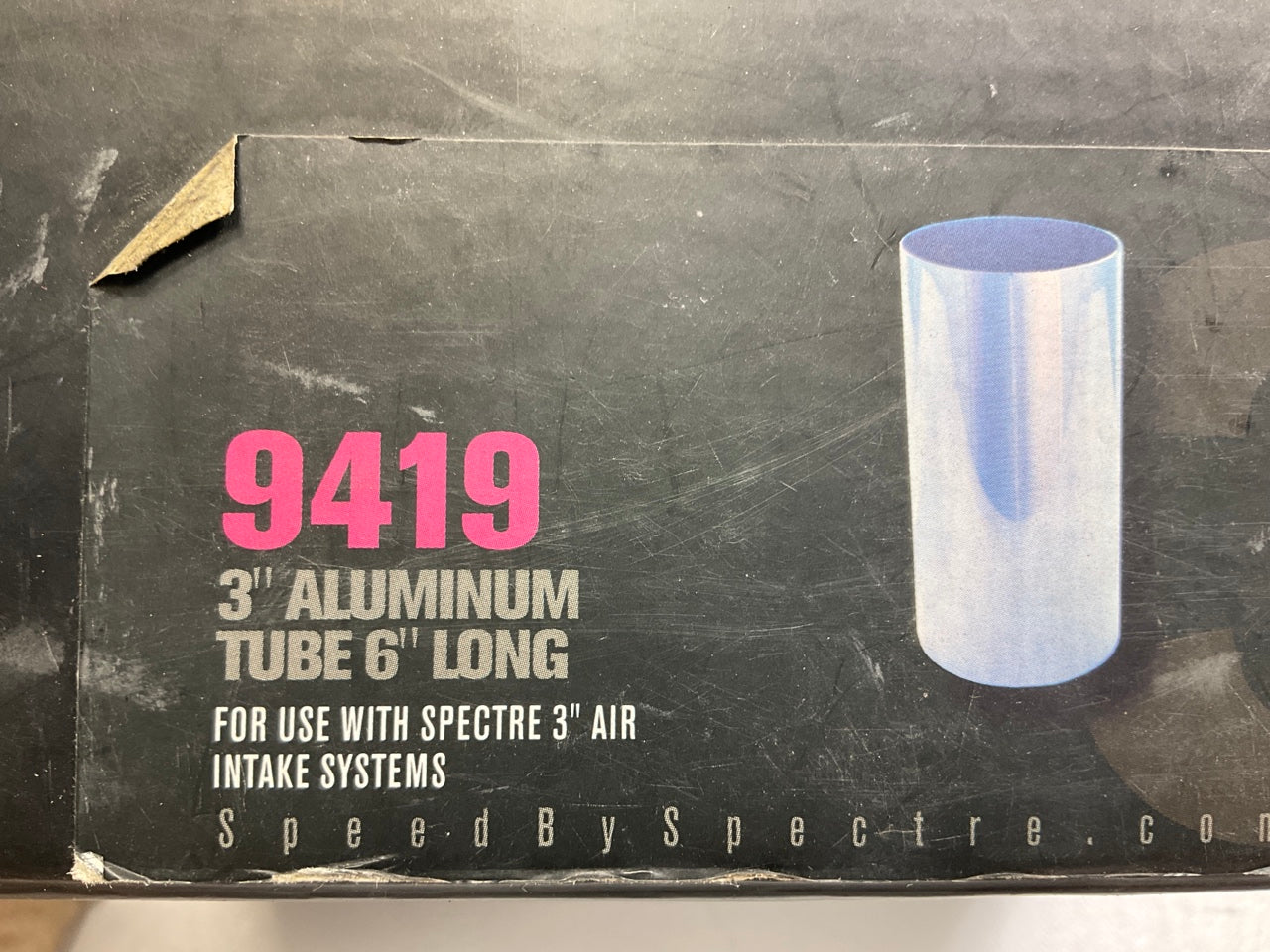 Spectre 9419 - 3'' Aluminum Universal Air Intake Tube, 6'' Long