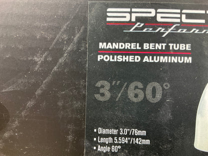 Spectre 9469 Mandrel Bent Polished Aluminum Air Intake Tube 3'', 60 Degrees Bend