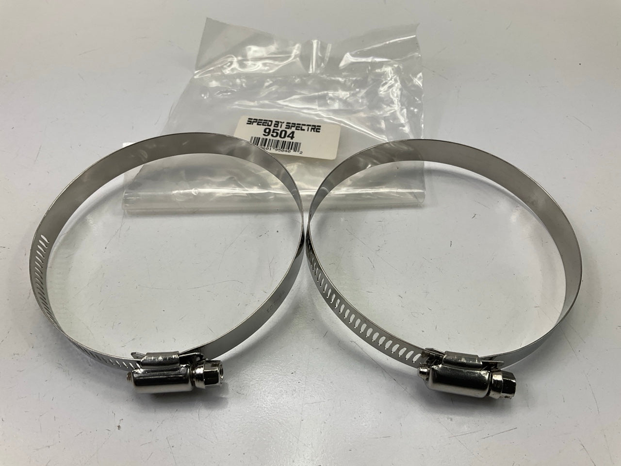 Spectre 9504 3.5'' CAI Cold Air Intake Hose Worm Gear Clamp Pair, 3-1/2'' Clamps