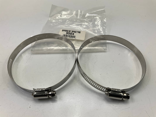 Spectre 9504 3.5'' CAI Cold Air Intake Hose Worm Gear Clamp Pair, 3-1/2'' Clamps