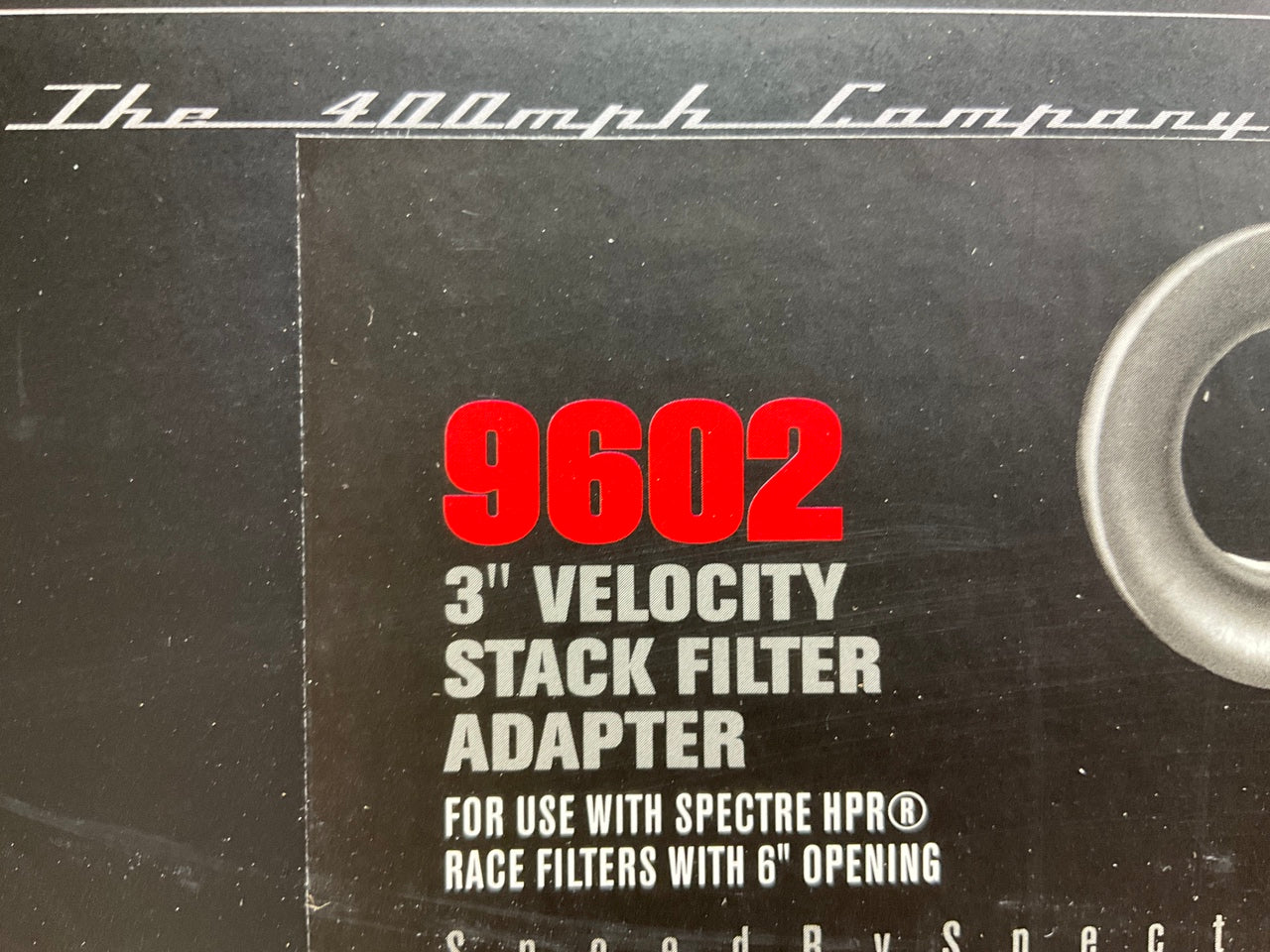 (2) Spectre 9602 3'' Velocity Stack Air Filter Adapter For HPR Filters W/ 6'' Open