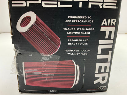 Spectre 9732 Conical Performance Air Filter, Red, 8.75'' Tall, Round Tapered