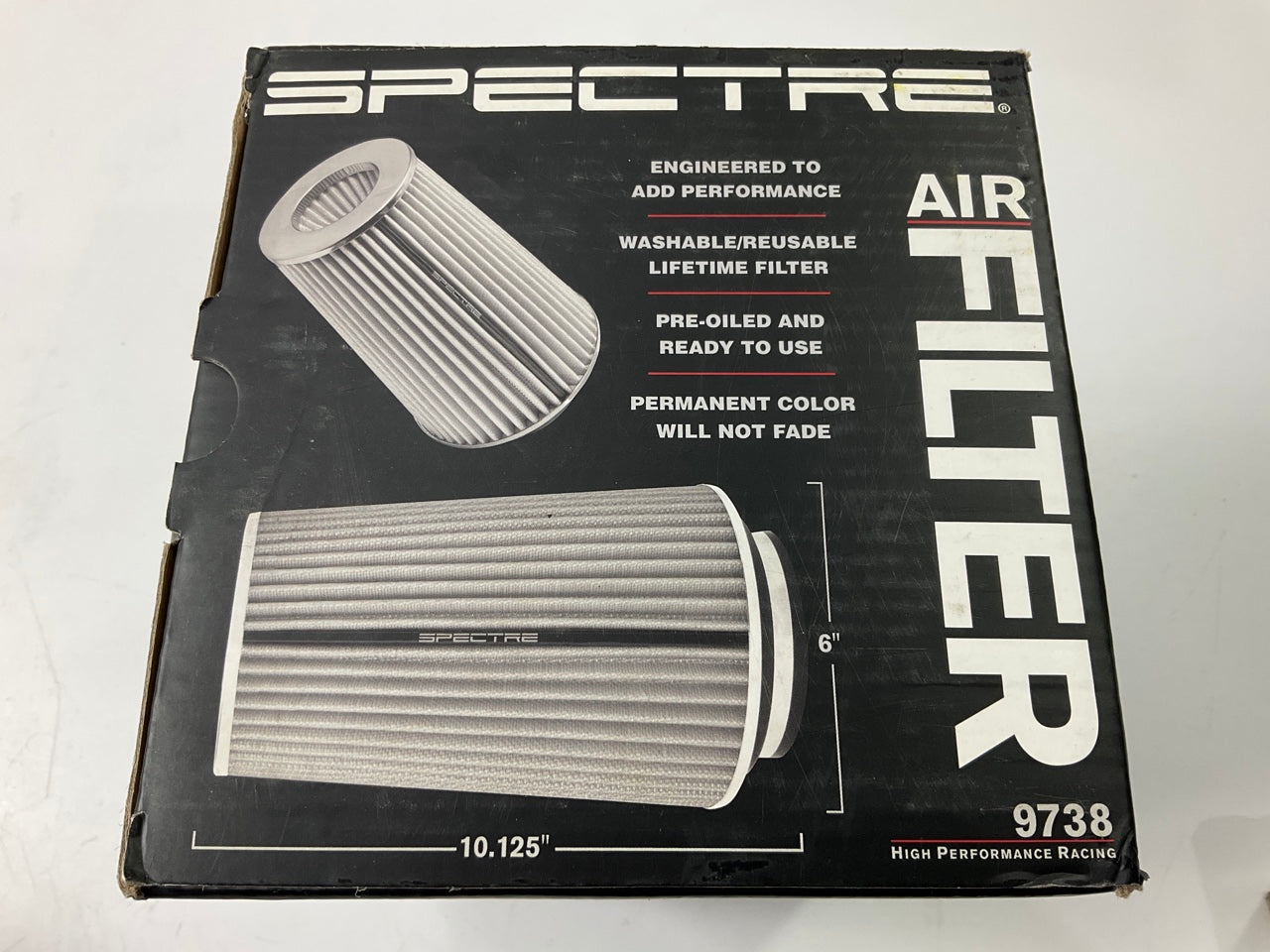 Spectre 9738 Clamp-On Air Filter High-flow Performance, Washable & Reusable