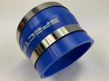 Spectre 9746 Air Intake Tube Reducer Coupler - 4'' X 3-1/2'' BLUE W/ 2 Hose Clamps