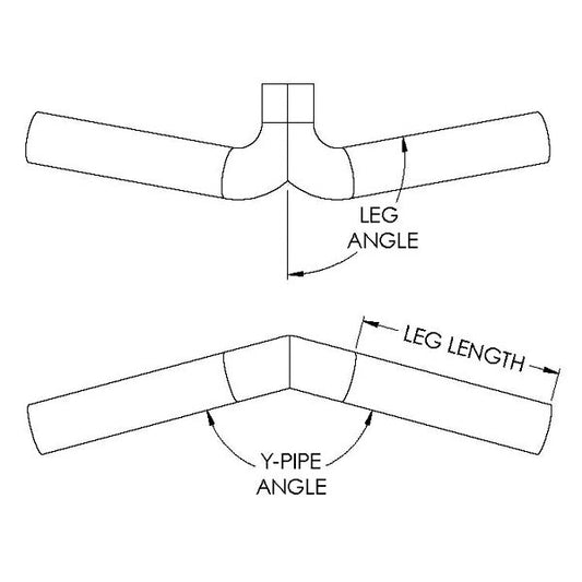 Spectre 97985 Cold Air Intake System CAI 2-into-1 Y-pipe Tube 130 Degree 4'' O.D.