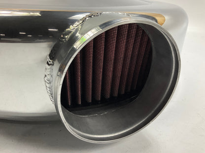 Spectre 98709 16''x4'' Polished Aluminum Air Box Dual Snorkel 4'' Inlets 150 Degree