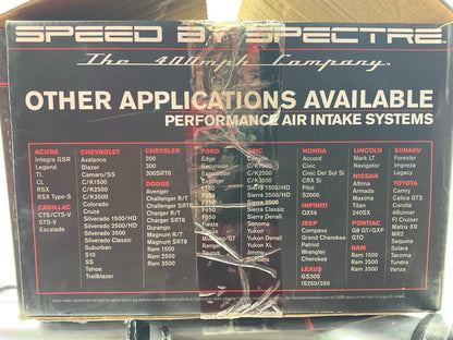 Missing The Air Filter, AS-IS - Spectre 9900 Performance Cold Air Intake System