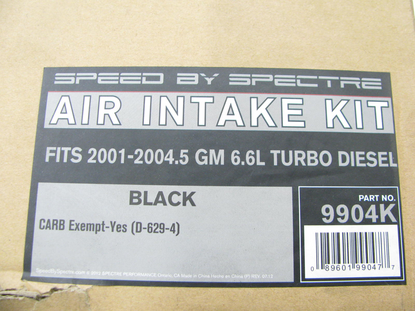 Spectre 9904K Performance Cold Air Filter Intake Kit 01-04 Chevy GMC 6.6L DIESEL