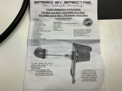 INCOMPLETE Spectre 9908 Performance Cold Air Intake System 2010-2015 Camaro 6.2L