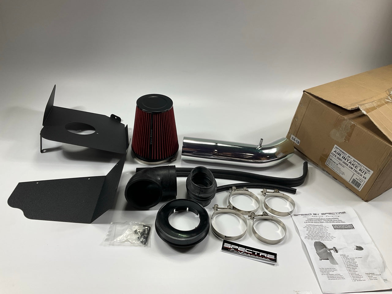 Spectre 9910 Cold Air Intake System (Red Filter) 2007-2008 Chevrolet GMC LS V8