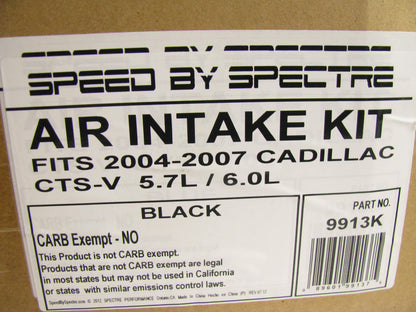Spectre 9913K CAI Cold Air Intake System 06-07 Cadillac CTS-V 6.0L  Black Filter