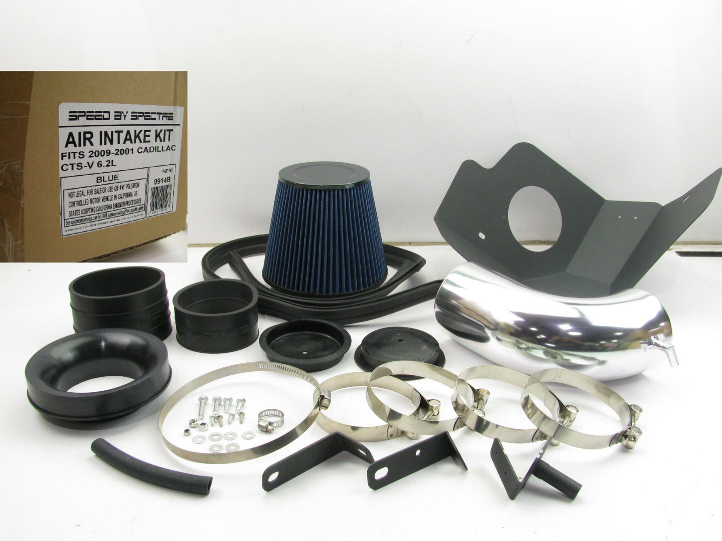Spectre 9914B Performance Cold Air Intake Filter Kit 2009-2015 Cadillac CTS 6.2L