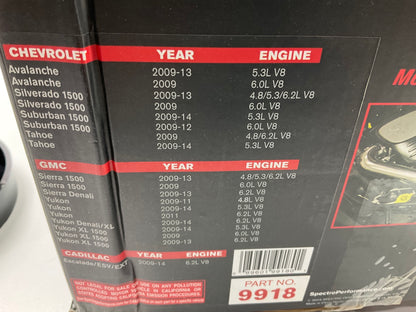 Spectre 9918 Cold Air Intake System Kit - 09-13 GM Chevy 4.8L 5.3L 6.0L 6.3L V8