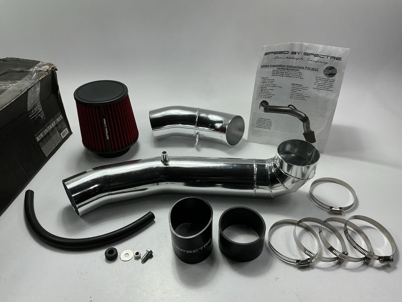 INCOMPLETE, Missing 1-1/2'' ID Grommet - Spectre 9935 Cold Air Intake System