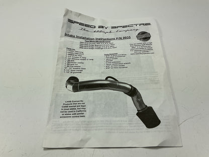 INCOMPLETE, Missing 1-1/2'' ID Grommet - Spectre 9935 Cold Air Intake System