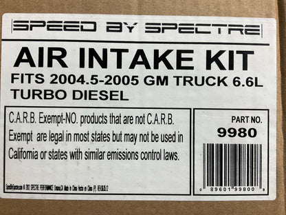 Spectre 9980 Cold Air Intake System - 2004 GMC Sierra 2500 HD Durmax Diesel 6.6L