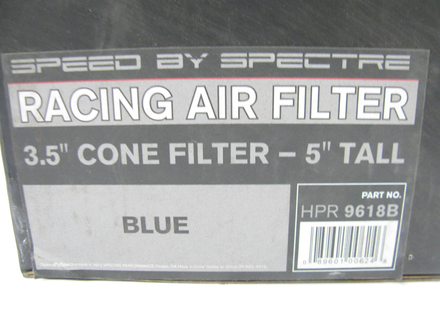 Spectre HPR9618B 3.5'' Clamp-on High-Flow Cold Air Intake CAI Air Filter BLUE