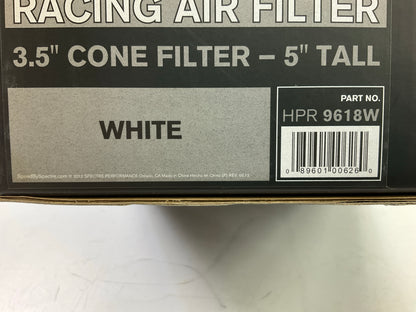 Spectre HPR9618W Performance Conical High-flow White Air Filter 3.5'' Inlet