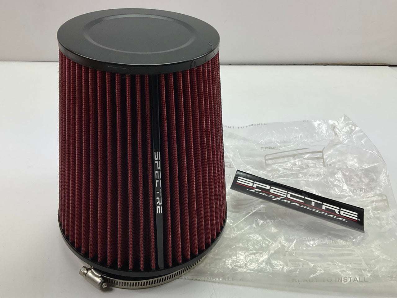 Spectre HPR9891 Red Washable Universal Performance Air Filter - 6'' ID X 8.5'' H