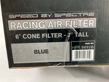 Spectre HPR9892B High Flow Performance Air Filter 6'' Inlet, 7'' Tall, BLUE